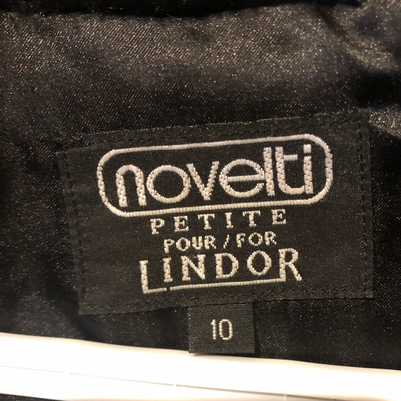 Novelti Petite Faux Fur coat - Onyx Black size 10. - Picture 6 of 7